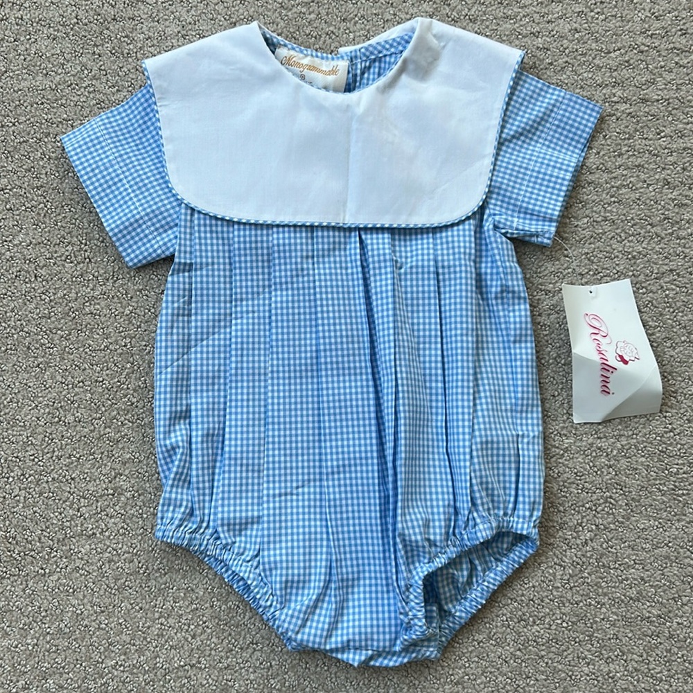 NWT Rosalina blue gingham bubble